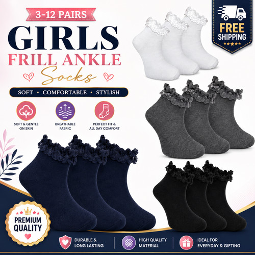 Pairs girls ankle socks - ankle,