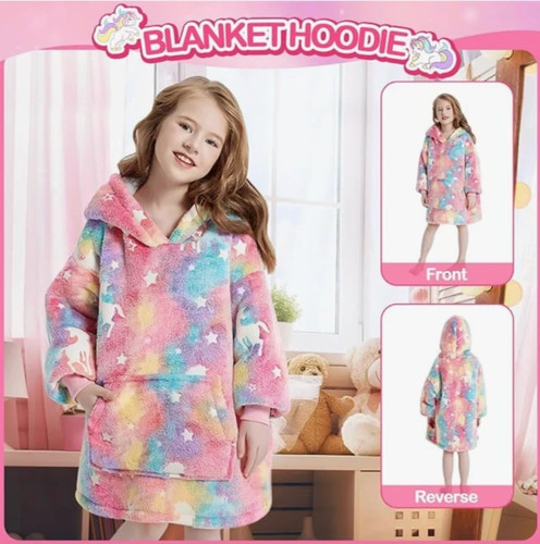 Girls blanket hoodie - girls, kid