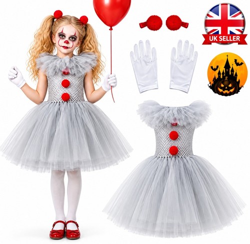 Girls halloween clown costume - halloween,