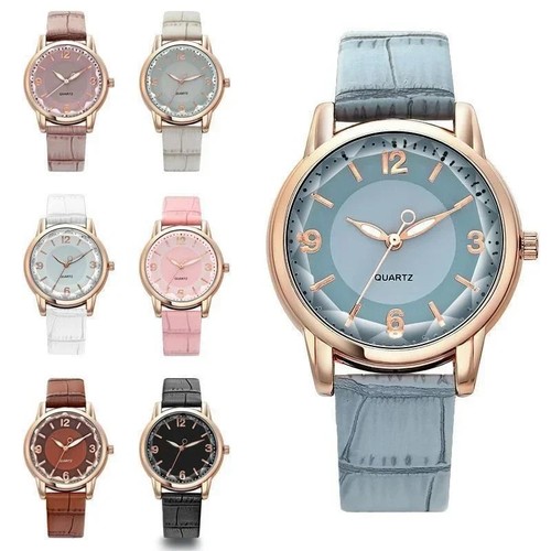 Leather strap watch for ladies - leather,