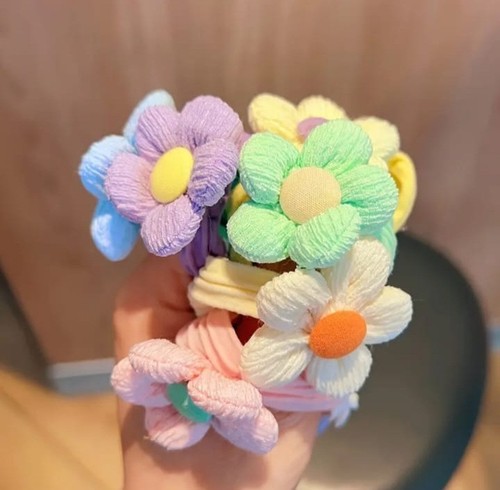 6pcs pastel flower hair - 6pcs,