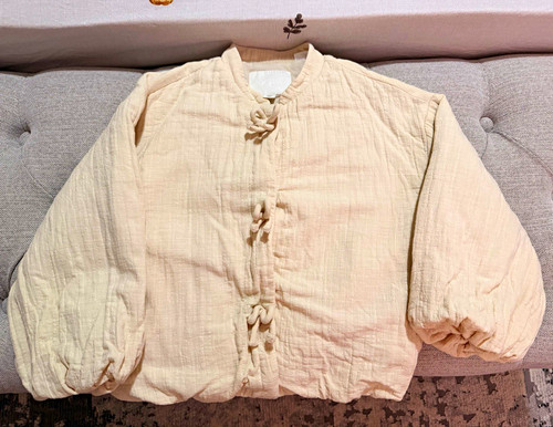 Zara beige muslin - muslin, puffer