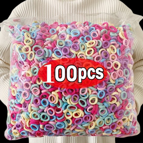 100pcs mini elastic - 100pcs, hair