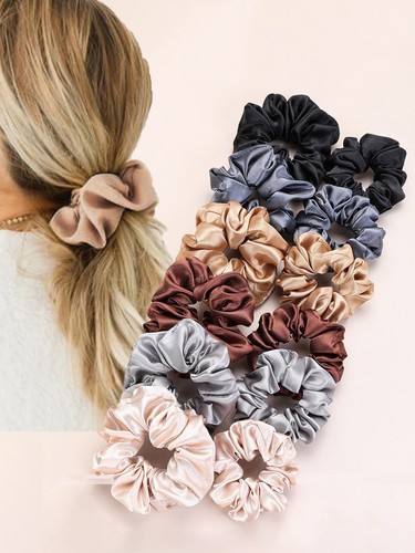 Silk hair scrunchies - hair, women