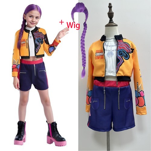 4pcs kids girls kpop demon - 4pcs,