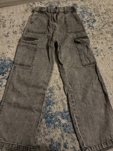 Girls charcoal cargo - cargo, jeans