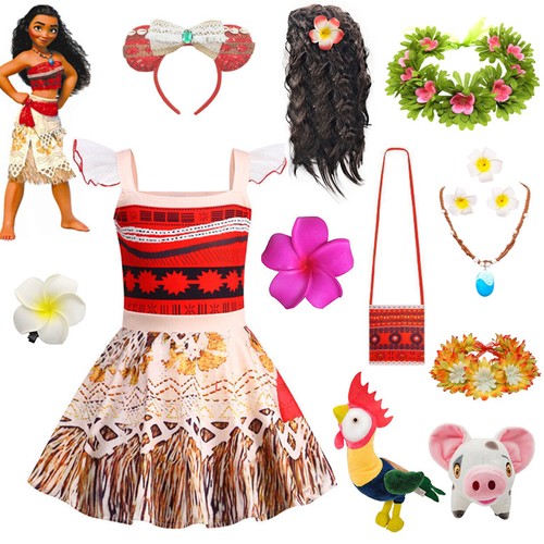 Kids girls moana dress cosplay - kids,