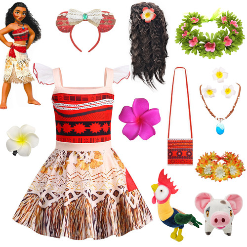 Kids girls moana dress - girls,